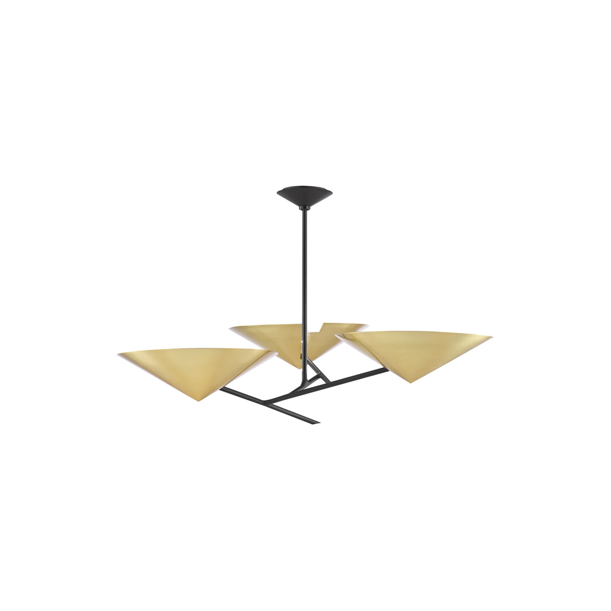 Hudson Valley 9740-AGB/BK Equilibrium 3 Light 39.5 inch Aged Brass / Black Chandelier Ceiling Light