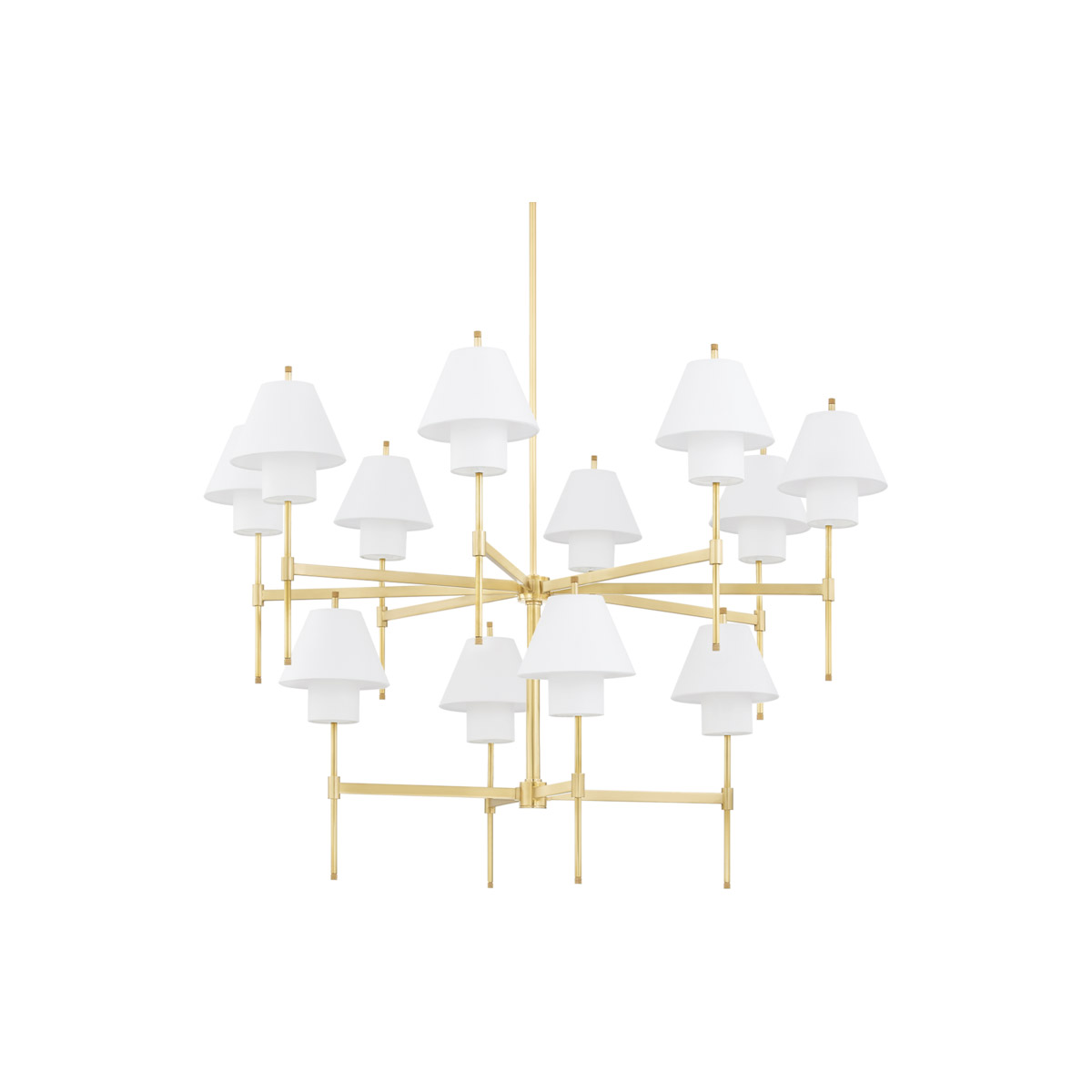 Hudson Valley PI1899812-AGB Glenmoore 12 Light 48.5 inch Aged Brass Chandelier Ceiling Light