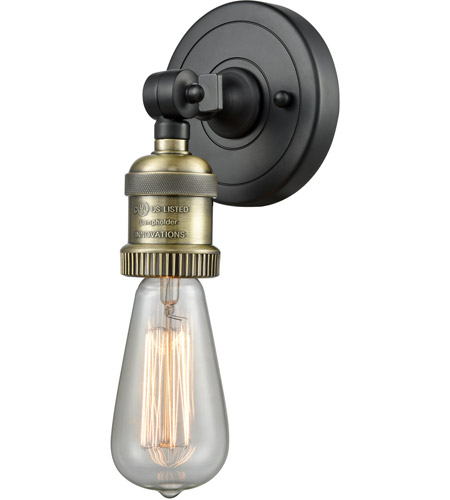 Innovations Lighting 202-BAB-ADA Bare Bulb 1 Light 5 inch Black Antique Brass ADA Sconce Wall Light photo