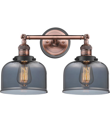 Franklin Restoration Large Bell 2 Light, Copper Vanity Light Fixture