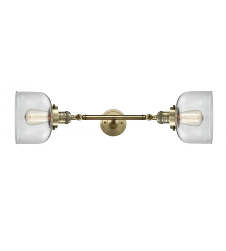 Innovations Lighting 208l Ab G72 Large Bell 2 Light 8 Inch Antique Brass Bath Vanity Light Wall Light Franklin Restoration