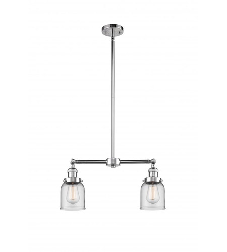 Innovations Lighting 209-PC-G52-LED Franklin Restoration Small Bell LED 21 inch Polished Chrome Chandelier Ceiling Light in Clear Glass, Franklin Restoration photo
