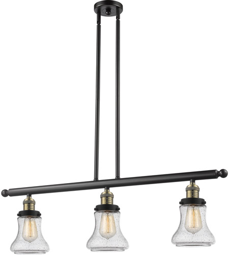 Innovations Lighting 213-BBB-G194 Bellmont 3 Light 36 inch Black and Brushed Brass Island Light Ceiling Light