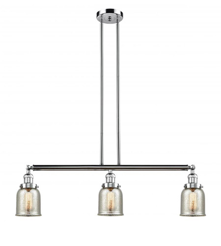 Innovations Lighting 213-PC-S-G58-LED Franklin Restoration Small Bell LED 38 inch Polished Chrome Island Light Ceiling Light in Silver Plated Mercury Glass, Franklin Restoration photo