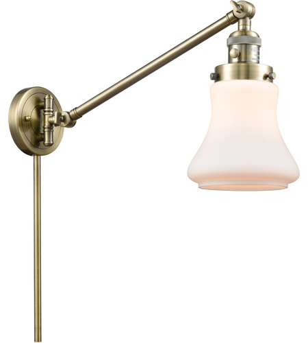 Innovations Lighting 237-AB-G191 Bellmont 35 inch 60.00 watt Antique Brass Swing Arm Wall Light, Franklin Restoration
