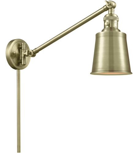 Innovations Lighting 237-AB-M9-LED Addison 21 inch 3 watt Antique Brass Swing Arm Wall Light