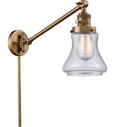 Innovations Lighting 237-BB-G194-LED Bellmont 35 inch 3.50 watt Brushed Brass Swing Arm Wall Light, Franklin Restoration