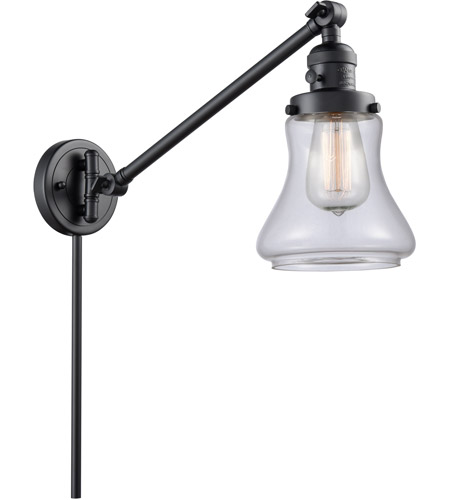 Innovations Lighting 237-BK-G192-LED Bellmont 35 inch 3.50 watt Matte Black Swing Arm Wall Light, Franklin Restoration