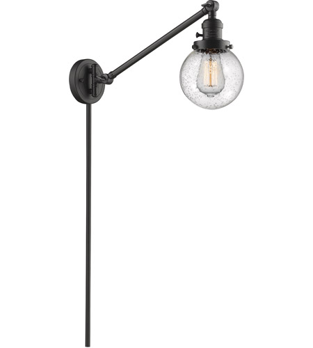 Innovations Lighting 237-OB-G204-6-LED Beacon 21 inch 3.50 watt Oil Rubbed Bronze Swing Arm Wall Light, Franklin Restoration