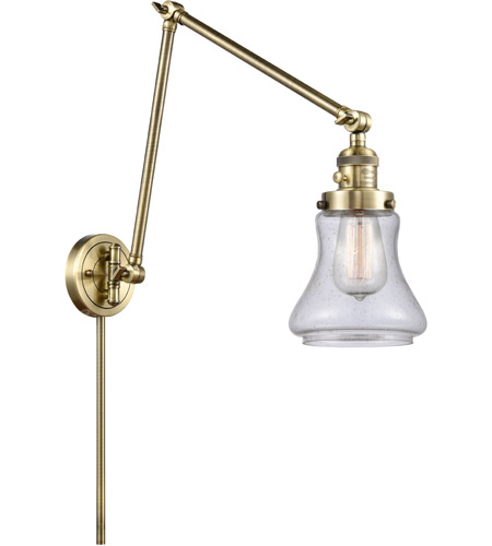 Innovations Lighting 238-AB-G194-LED Bellmont 30 inch 3.50 watt Antique Brass Swing Arm Wall Light, Franklin Restoration