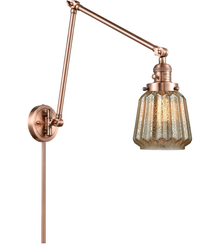 copper swing arm wall lamp