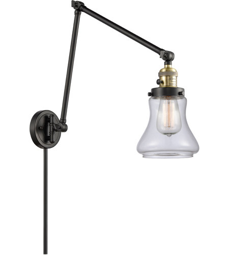 Innovations Lighting 238-BAB-G192-LED Bellmont 30 inch 3.50 watt Black Antique Brass Swing Arm Wall Light, Franklin Restoration
