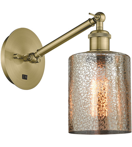 Innovations Lighting 317-1W-AB-G116-LED Ballston Cobbleskill LED 5 inch Antique Brass Sconce Wall Light