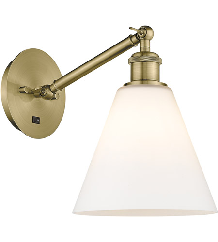 Innovations Lighting 317-1W-AB-GBC-81 Ballston Cone 1 Light 8 inch Antique Brass Sconce Wall Light