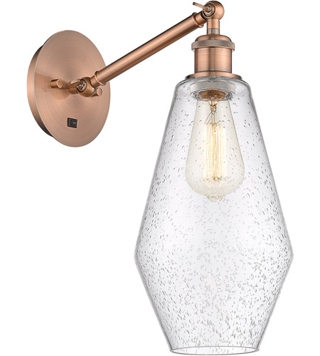Innovations Lighting 317-1W-AC-G654-7 Ballston Cindyrella 1 Light 7 inch Antique Copper Sconce Wall Light