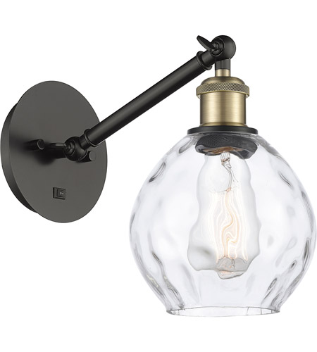 Innovations Lighting 317-1W-BAB-G362-LED Ballston Waverly LED 6 inch Black Antique Brass Sconce Wall Light