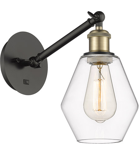 Innovations Lighting 317-1W-BAB-G652-6 Ballston Cindyrella 1 Light 6 inch Black Antique Brass Sconce Wall Light