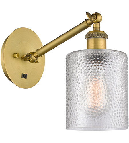 Innovations Lighting 317-1W-BB-G112 Ballston Cobbleskill 1 Light 5 inch Brushed Brass Sconce Wall Light