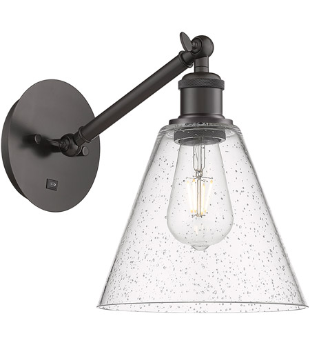 Innovations Lighting 317-1W-OB-GBC-84-LED Ballston Cone LED 8 inch Oil Rubbed Bronze Sconce Wall Light