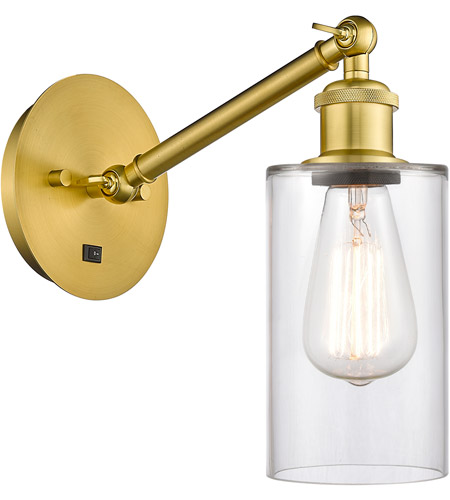 Innovations Lighting 317-1W-SG-G802 Ballston Clymer 1 Light 5 inch Satin Gold Sconce Wall Light