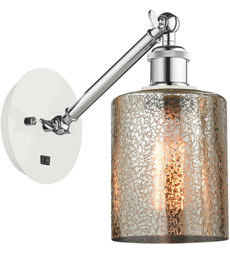 Innovations Lighting 317-1W-WPC-G116-LED Ballston Cobbleskill LED 5 inch White and Polished Chrome Sconce Wall Light