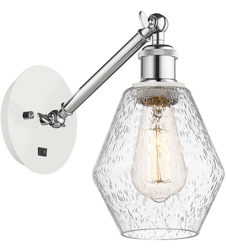 Innovations Lighting 317-1W-WPC-G654-6-LED Ballston Cindyrella LED 6 inch White and Polished Chrome Sconce Wall Light