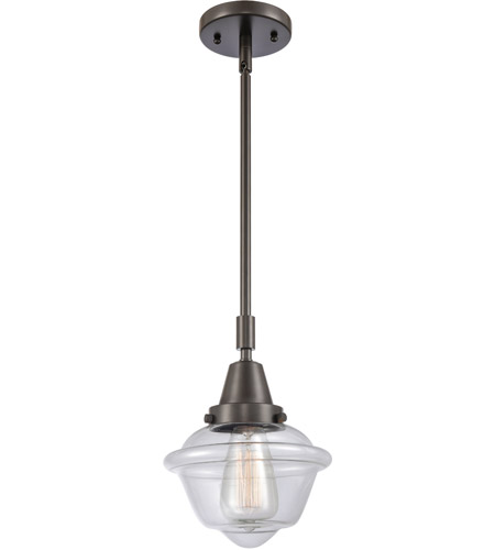 Innovations Lighting 447-1S-OB-G532 Franklin Restoration Small Oxford 1 Light 8 inch Oil Rubbed Bronze Mini Pendant Ceiling Light in Clear Glass photo