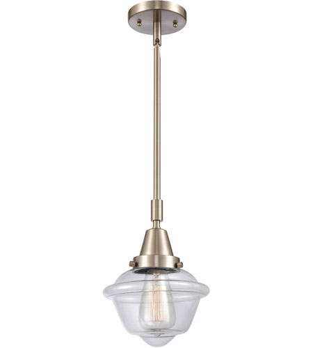 Innovations Lighting 447-1S-SN-G532 Franklin Restoration Small Oxford 1 Light 8 inch Brushed Satin Nickel Mini Pendant Ceiling Light in Clear Glass photo
