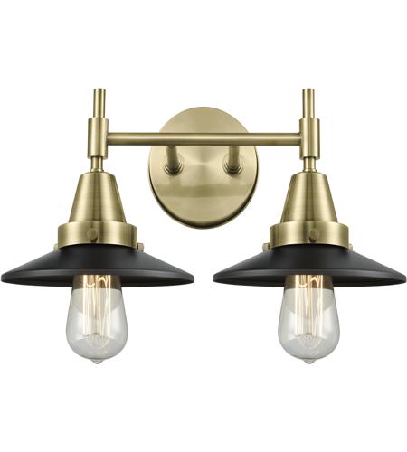 Innovations Lighting 447-2W-AB-M6-BK-LED Caden LED 17 inch Antique Brass Bath Vanity Light Wall Light