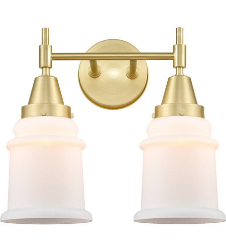 Innovations Lighting 447-2W-SB-G181-LED Caden LED 15 inch Satin Brass Bath Vanity Light Wall Light in Matte White Glass