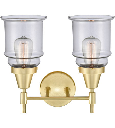 Innovations Lighting 447-2W-SB-G182-LED Caden LED 15 inch Satin Brass Bath Vanity Light Wall Light in Clear Glass 447-2W-SB-G182_2.jpg