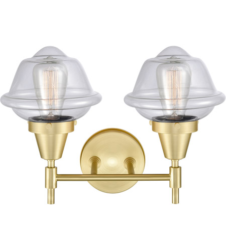 Innovations Lighting 447-2W-SB-G532 Caden 2 Light 17 inch Satin Brass Bath Vanity Light Wall Light in Clear Glass 447-2W-SB-G532_2.jpg