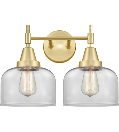 Innovations Lighting 447-2W-SB-G72 Caden 2 Light 17 inch Satin Brass Bath Vanity Light Wall Light in Clear Glass photo