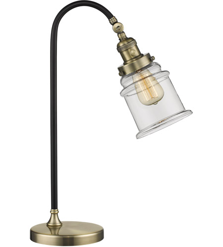 Innovations Lighting 515-1L-BAB-G182 Black Brook 22 inch 100 watt Black and Antique Brass Table Lamp Portable Light