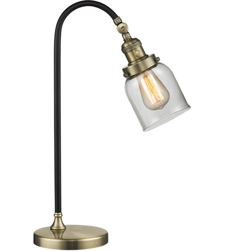 Innovations Lighting 515-1L-BAB-G52 Black Brook 22 inch 100 watt Black and Antique Brass Table Lamp Portable Light, Small, Bell