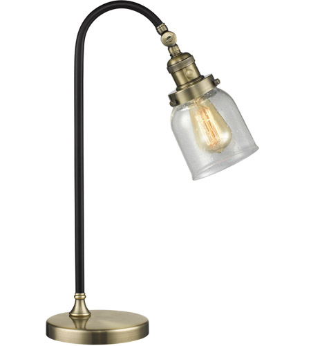 Innovations Lighting 515-1L-BAB-G54 Black Brook 22 inch 100 watt Black and Antique Brass Table Lamp Portable Light, Small, Bell