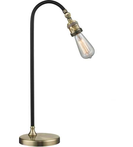 Innovations Lighting 515-1L-BAB Black Brook 22 inch 100 watt Black and Antique Brass Table Lamp Portable Light