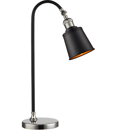 Innovations Lighting 515-1L-BPN-M9BK-LED Black Brook 22 inch 3 watt Black Polished Nickel Lamp Portable Light