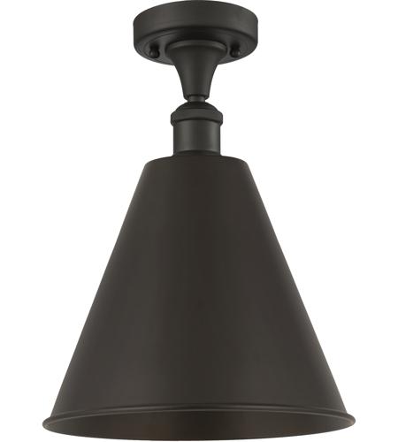 Innovations Lighting 516-1C-OB-MBC-12-OB-LED Ballston Cone LED 12 inch Oil Rubbed Bronze Semi-Flush Mount Ceiling Light