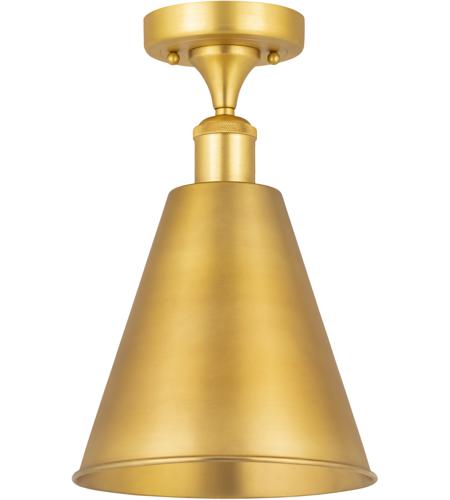 Innovations Lighting 516-1C-SG-MBC-8-SG Ballston Cone 1 Light 8 inch Satin Gold Semi-Flush Mount Ceiling Light
