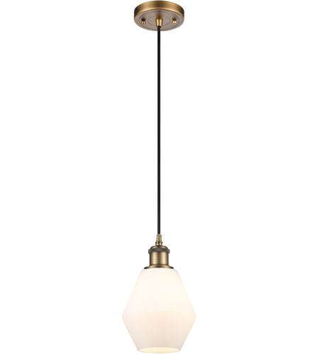 Innovations Lighting 516-1P-BB-G651-6-LED Ballston Cindyrella LED 6 inch Brushed Brass Mini Pendant Ceiling Light