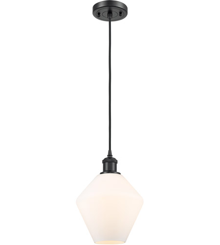 Innovations Lighting 516-1P-BK-G651-8-LED Ballston Cindyrella LED 8 inch Matte Black Mini Pendant Ceiling Light