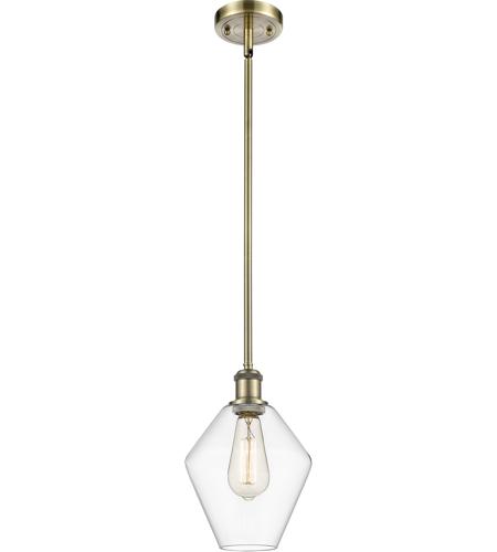 Innovations Lighting 516-1S-AB-G652-8-LED Ballston Cindyrella LED 8 inch Antique Brass Mini Pendant Ceiling Light in Clear Glass