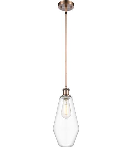 Innovations Lighting 516-1S-AC-G652-7 Ballston Cindyrella 1 Light 7 inch Antique Copper Mini Pendant Ceiling Light in Incandescent, Clear Glass
