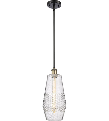 Innovations Lighting 516-1S-BAB-G684-7-LED Ballston Windham LED 7 inch Black Antique Brass Mini Pendant Ceiling Light