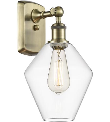 Innovations Lighting 516-1W-AB-G652-8-LED Ballston Cindyrella LED 8 inch Antique Brass Sconce Wall Light in Clear Glass