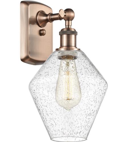 Innovations Lighting 516-1W-AC-G654-8 Ballston Cindyrella 1 Light 8 inch Antique Copper Sconce Wall Light in Incandescent, Seedy Glass
