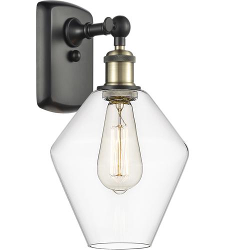 Innovations Lighting 516-1W-BAB-G652-8-LED Ballston Cindyrella LED 8 inch Black Antique Brass Sconce Wall Light in Clear Glass