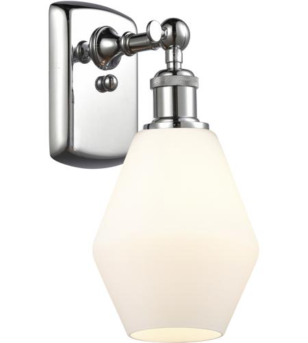 Innovations Lighting 516-1W-PC-G651-6 Ballston Cindyrella 1 Light 6 inch Polished Chrome Sconce Wall Light in Incandescent, Matte White Glass