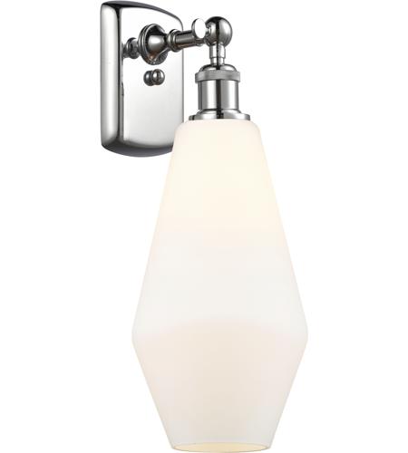 Innovations Lighting 516-1W-PC-G651-7 Ballston Cindyrella 1 Light 7 inch Polished Chrome Sconce Wall Light in Incandescent, Matte White Glass